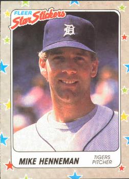1988 Fleer Sticker Baseball Cards        025      Mike Henneman